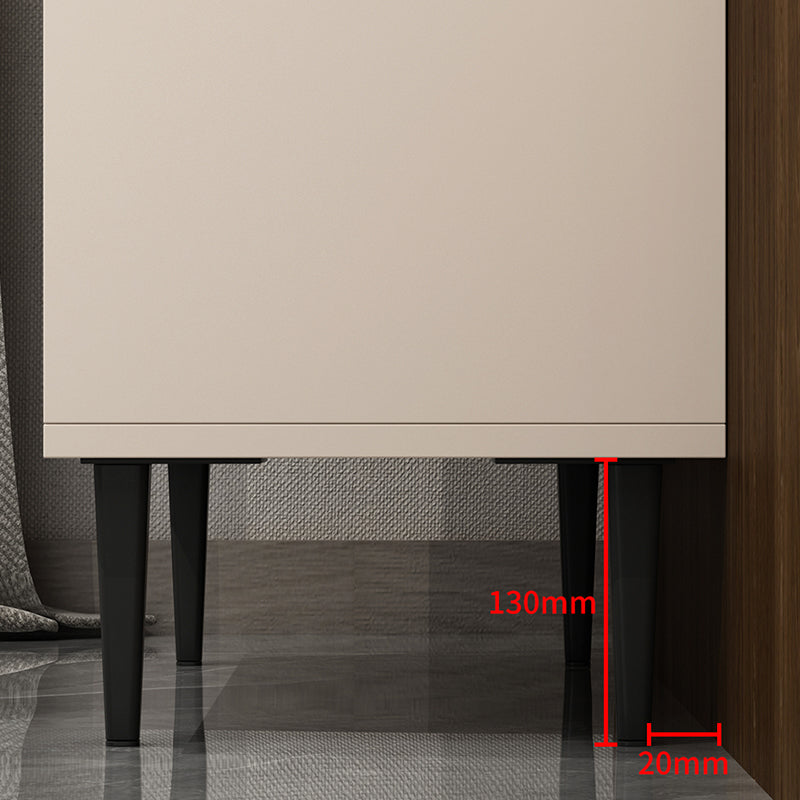 Modern Wooden Storage Cabinet with 2 Storage Shelf and Glass Paned