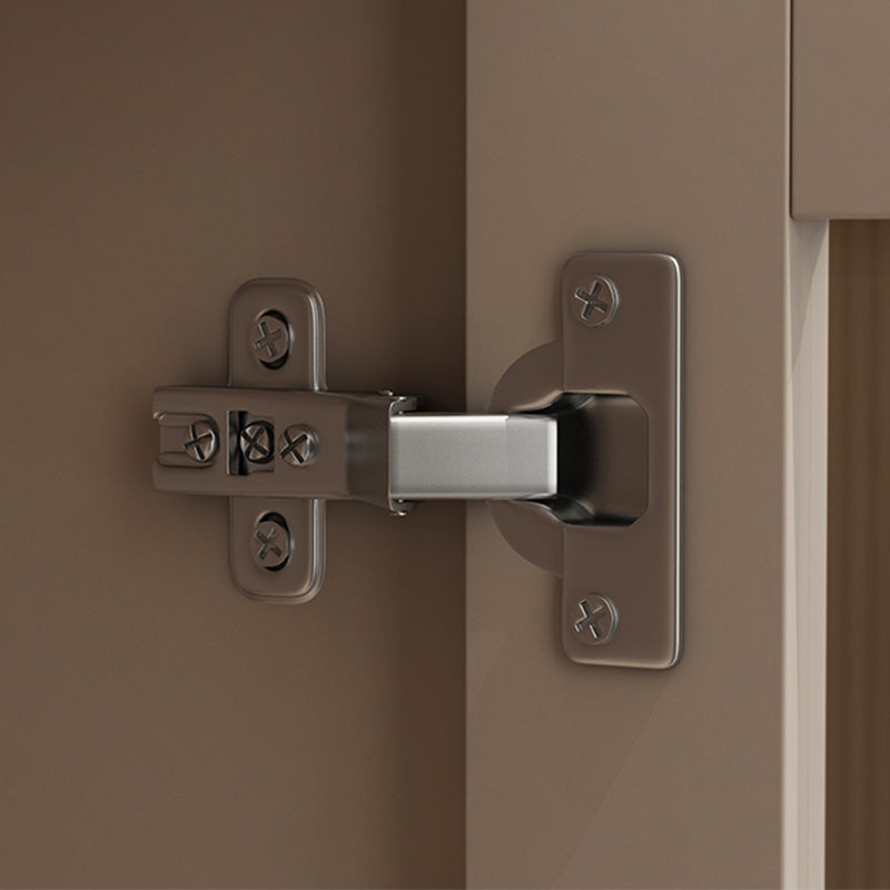 Modern Wooden Storage Cabinet with 2 Storage Shelf and Glass Paned