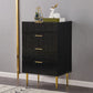 Modern 15.74" Wide Accent Chest Solid Wood Soft Close Drawers Chest Black 4 Clearhalo 'Cabinets & Chests' 'cabinets_chests' 'furn' 'furn_cabinets_chests' 'Furniture' 'Living Room Furniture' 5682492