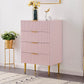 Modern 15.74" Wide Accent Chest Solid Wood Soft Close Drawers Chest Pink 4 Clearhalo 'Cabinets & Chests' 'cabinets_chests' 'furn' 'furn_cabinets_chests' 'Furniture' 'Living Room Furniture' 5682499