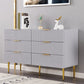 Modern 15.74" Wide Accent Chest Solid Wood Soft Close Drawers Chest Grey 6 Clearhalo 'Cabinets & Chests' 'cabinets_chests' 'furn' 'furn_cabinets_chests' 'Furniture' 'Living Room Furniture' 5682510