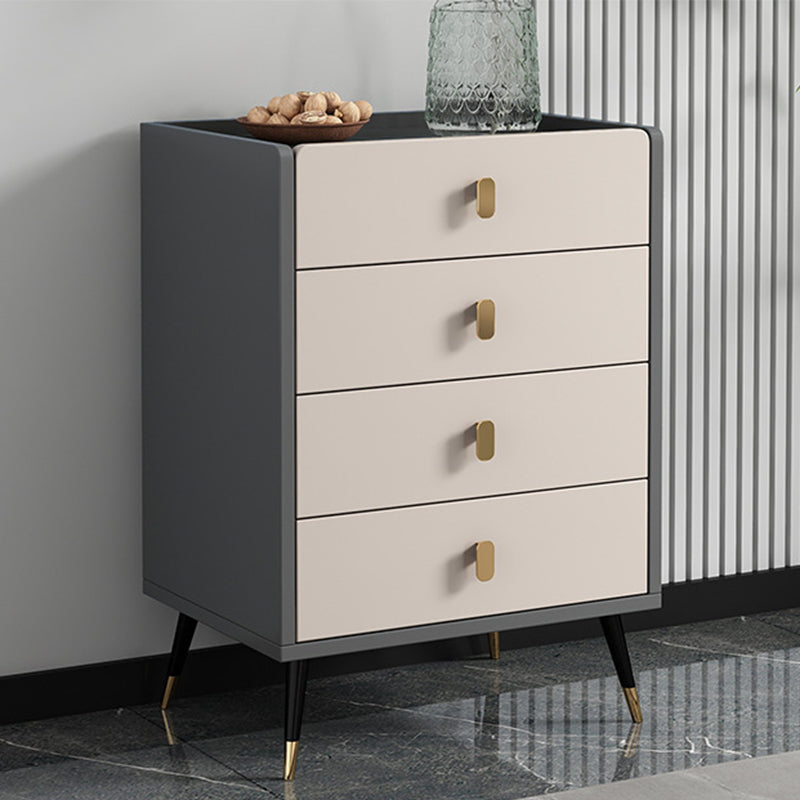 15.74" Wide Modern Accent Chest with Soft Close Drawers Wood Chest Champagne 4 Clearhalo 'Cabinets & Chests' 'cabinets_chests' 'furn' 'furn_cabinets_chests' 'Furniture' 'Living Room Furniture' 5682539