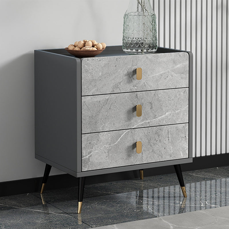 15.74" Wide Modern Accent Chest with Soft Close Drawers Wood Chest Grey 3 Clearhalo 'Cabinets & Chests' 'cabinets_chests' 'furn' 'furn_cabinets_chests' 'Furniture' 'Living Room Furniture' 5682540