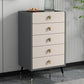 15.74" Wide Modern Accent Chest with Soft Close Drawers Wood Chest Champagne 5 Clearhalo 'Cabinets & Chests' 'cabinets_chests' 'furn' 'furn_cabinets_chests' 'Furniture' 'Living Room Furniture' 5682544