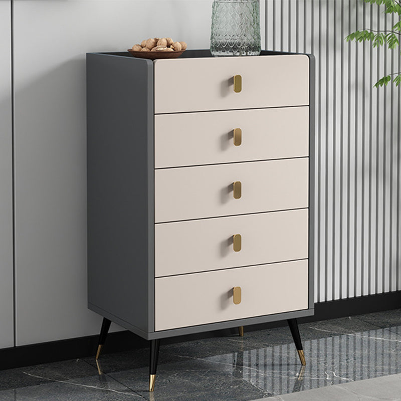 15.74" Wide Modern Accent Chest with Soft Close Drawers Wood Chest Champagne 5 Clearhalo 'Cabinets & Chests' 'cabinets_chests' 'furn' 'furn_cabinets_chests' 'Furniture' 'Living Room Furniture' 5682544