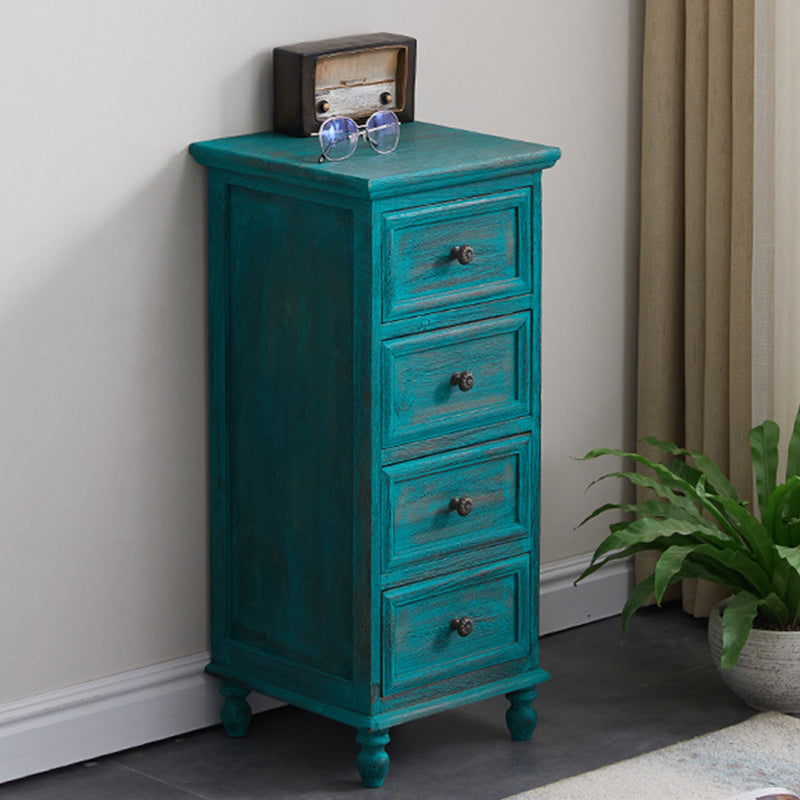 Solid Wood Accent Chest with Drawers 13.77" Wide Chest with Bun Feet Green 4 Clearhalo 'Cabinets & Chests' 'cabinets_chests' 'furn' 'furn_cabinets_chests' 'Furniture' 'Living Room Furniture' 5682560