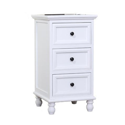 Solid Wood Accent Chest with Drawers 13.77" Wide Chest with Bun Feet White 3 Clearhalo 'Cabinets & Chests' 'cabinets_chests' 'furn' 'furn_cabinets_chests' 'Furniture' 'Living Room Furniture' 5682563