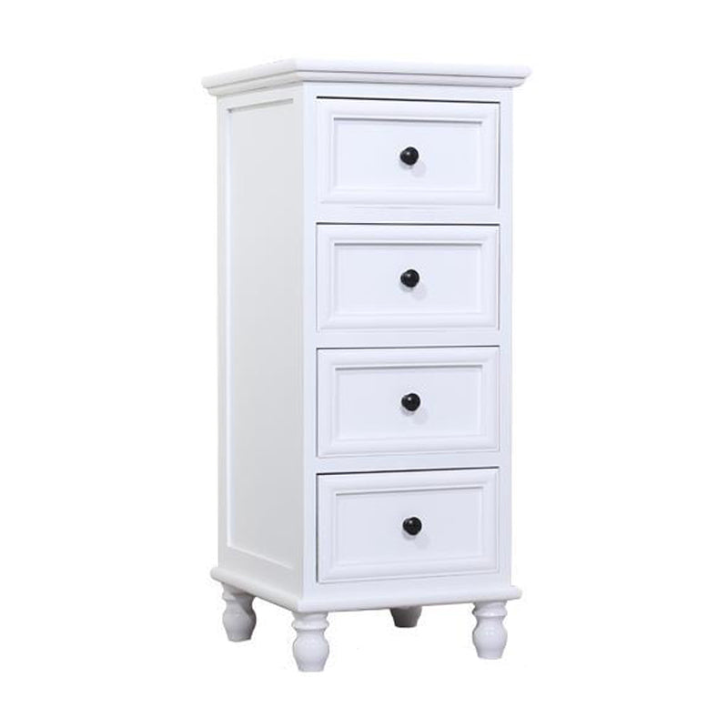 Solid Wood Accent Chest with Drawers 13.77" Wide Chest with Bun Feet White 4 Clearhalo 'Cabinets & Chests' 'cabinets_chests' 'furn' 'furn_cabinets_chests' 'Furniture' 'Living Room Furniture' 5682568