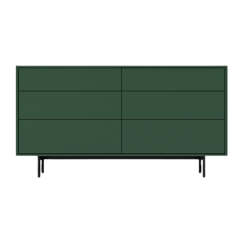 13.77" Wide Modern Accent Chest with 6 Drawers and 4 Straight Black Legs Clearhalo 'Cabinets & Chests' 'cabinets_chests' 'furn' 'furn_cabinets_chests' 'Furniture' 'Living Room Furniture' 5682653
