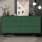 13.77" Wide Modern Accent Chest with 6 Drawers and 4 Straight Black Legs 59"L x 14"W x 31"H Green Clearhalo 'Cabinets & Chests' 'cabinets_chests' 'furn' 'furn_cabinets_chests' 'Furniture' 'Living Room Furniture' 5682660