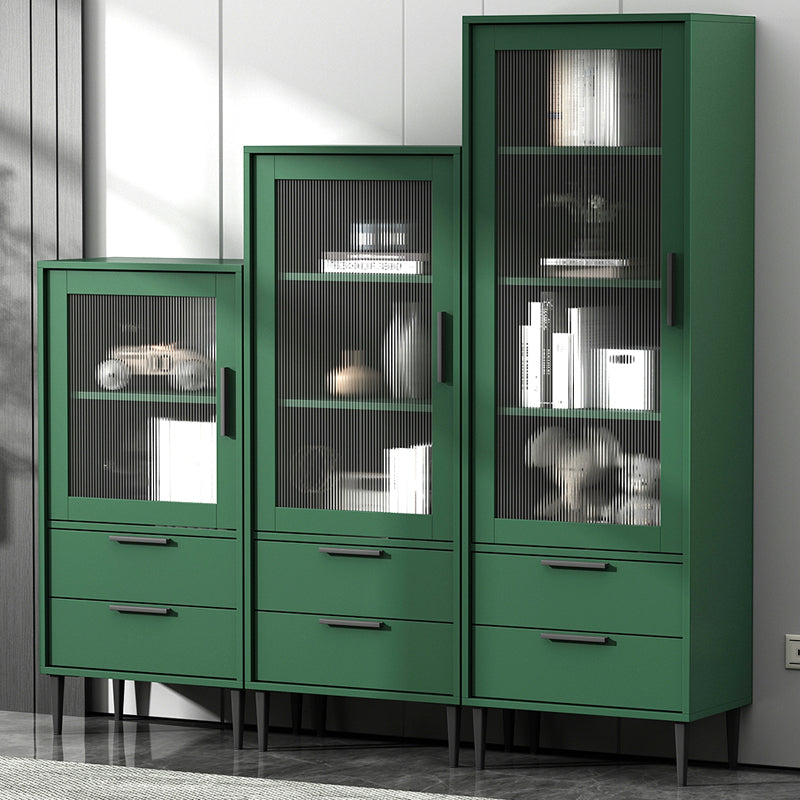 Wooden Accent Cabinet with Glass Door and 2 - Drawer 11.81" Wide Side Cabinet Clearhalo 'Cabinets & Chests' 'cabinets_chests' 'furn' 'furn_cabinets_chests' 'Furniture' 'Living Room Furniture' 5682670