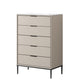 Modern Accent Chest with Soft Close Drawers 15.74" Wide Pine Chest