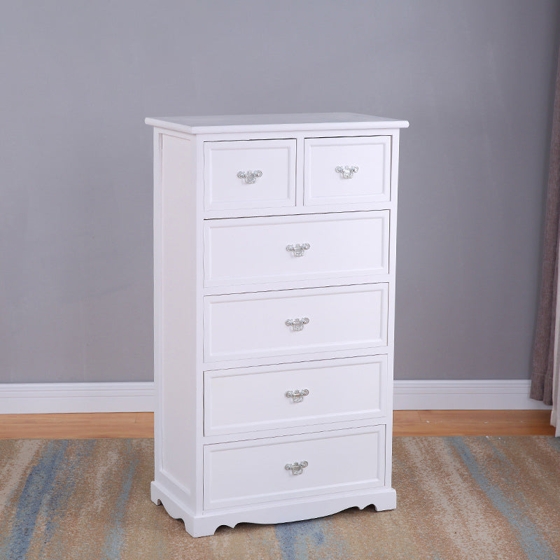 Cassa di accento in legno massiccio con cassetti da 11,81 "petto rettangolo largo