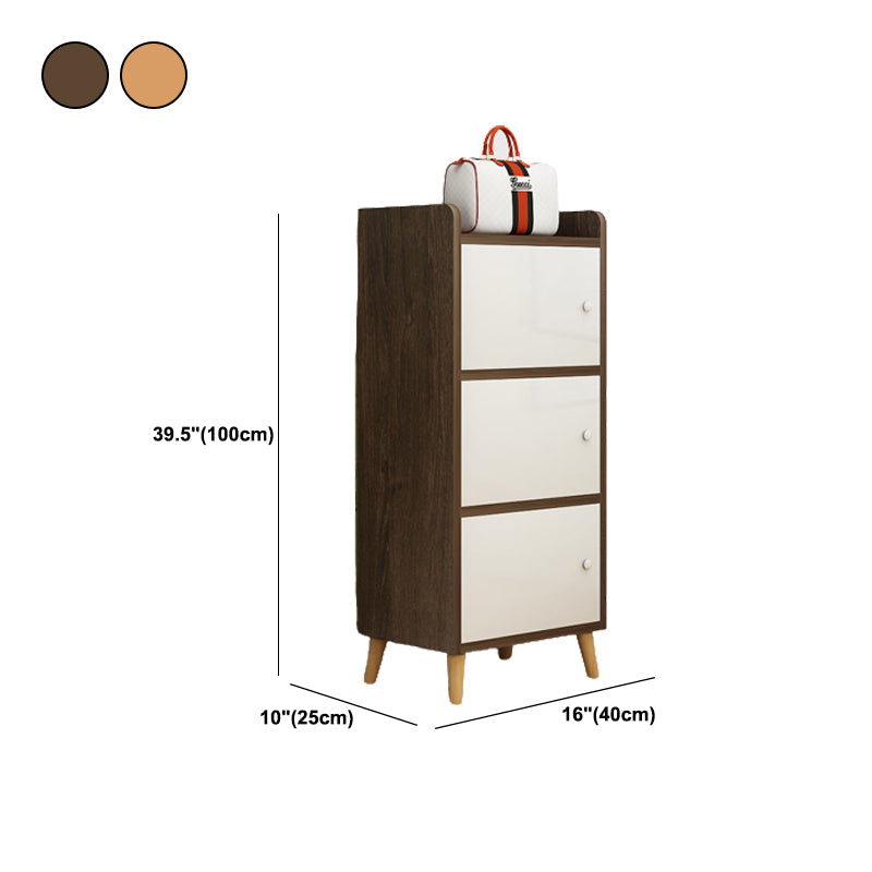 9.84" Wide Accent Cabinet Rectangle Contemporary Wooden Storage Cabinet