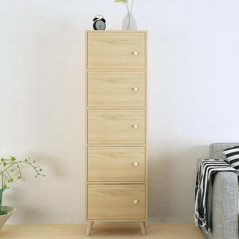 9.44" Wide Storage Cabinet with Doors Contemporary Wooden Accent Cabinet Natural 5 Clearhalo 'Cabinets & Chests' 'cabinets_chests' 'furn' 'furn_cabinets_chests' 'Furniture' 'Living Room Furniture' 5682813