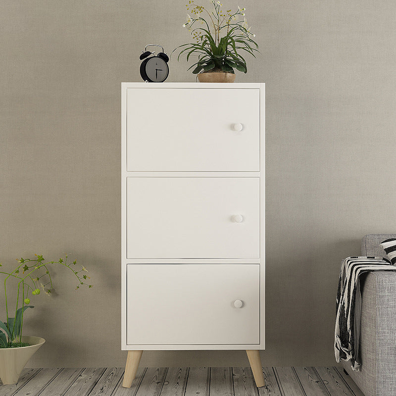 9.44" Wide Storage Cabinet with Doors Contemporary Wooden Accent Cabinet White 3 Clearhalo 'Cabinets & Chests' 'cabinets_chests' 'furn' 'furn_cabinets_chests' 'Furniture' 'Living Room Furniture' 5682817