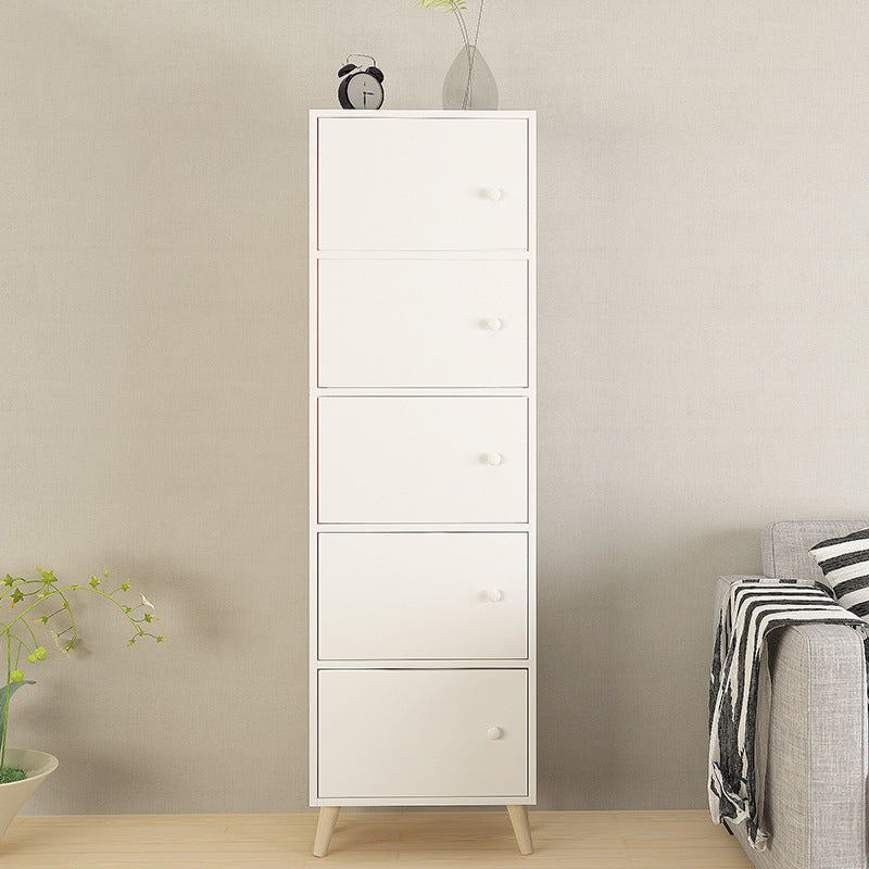 9.44" Wide Storage Cabinet with Doors Contemporary Wooden Accent Cabinet White 5 Clearhalo 'Cabinets & Chests' 'cabinets_chests' 'furn' 'furn_cabinets_chests' 'Furniture' 'Living Room Furniture' 5682825