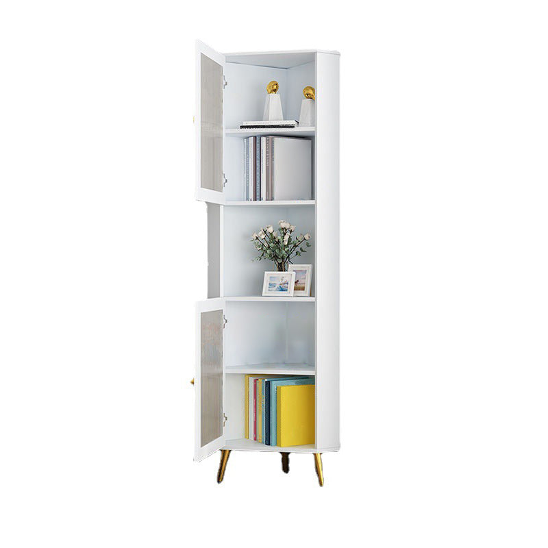 Contemporary Storage Cabinet with 3 Shelves and Glass Paned Triangle Cabinet Clearhalo 'Cabinets & Chests' 'cabinets_chests' 'furn' 'furn_cabinets_chests' 'Furniture' 'Living Room Furniture' 5682860