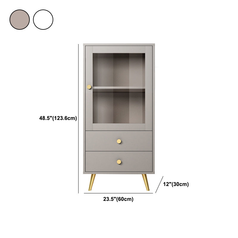 23,62 "Bois de large et métal 1 - armoire d'accent de porte, 2 - armoire d'accent tiroir - bois