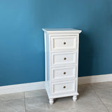 Cofre de acento de madera sólida con cajones rectángulo 13.77 "Cofre de ancho