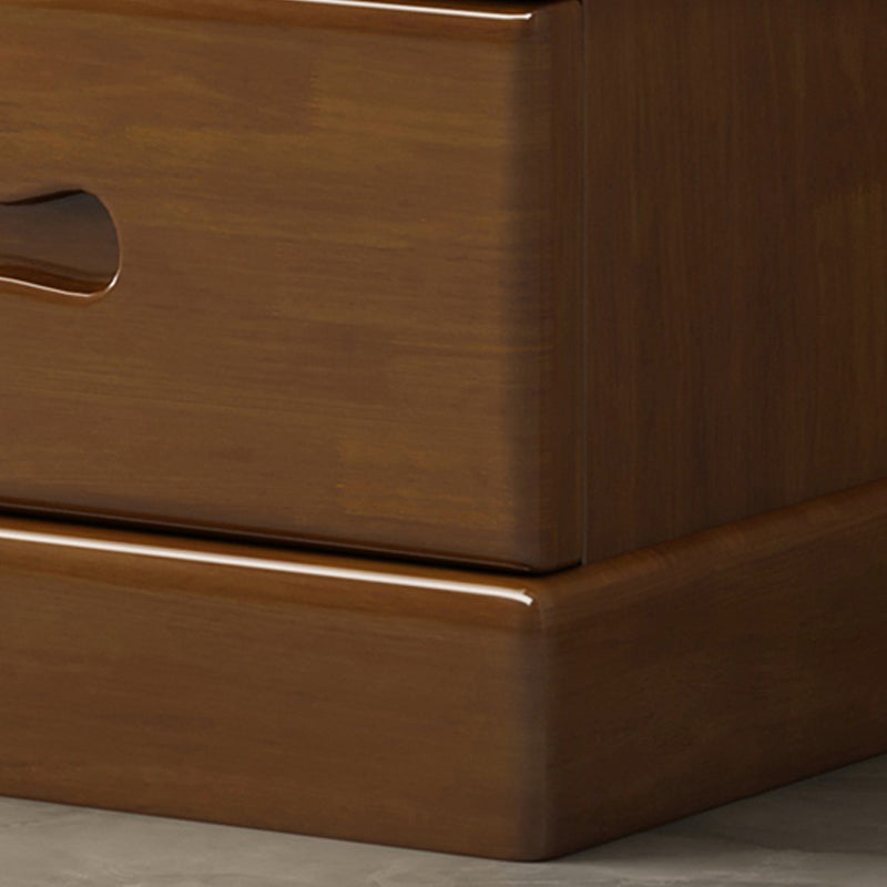 Rubberwood Accent Chest with1 - Door and Drawer, Bar Pulls Chest Clearhalo 'Cabinets & Chests' 'cabinets_chests' 'furn' 'furn_cabinets_chests' 'Furniture' 'Living Room Furniture' 5682949