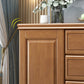 Rubberwood Accent Chest with1 - Door and Drawer, Bar Pulls Chest Clearhalo 'Cabinets & Chests' 'cabinets_chests' 'furn' 'furn_cabinets_chests' 'Furniture' 'Living Room Furniture' 5682950