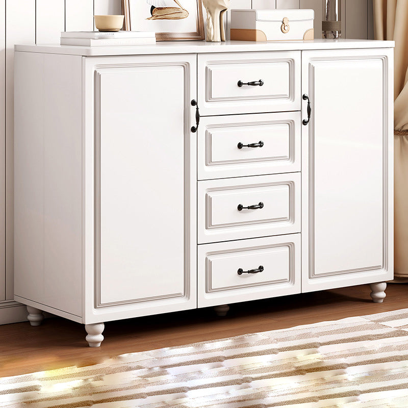 Wood Accent Cabinet with Drawers 14.96" Wide Modern Standard Side Cabinet 47"L x 15"W x 36"H White Clearhalo 'Cabinets & Chests' 'cabinets_chests' 'furn' 'furn_cabinets_chests' 'Furniture' 'Living Room Furniture' 5682975
