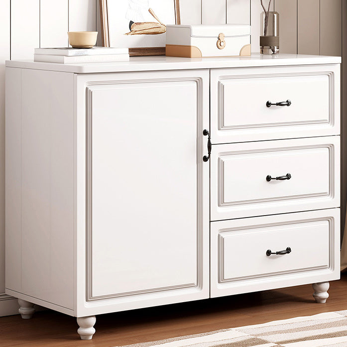 Wood Accent Cabinet with Drawers 14.96" Wide Modern Standard Side Cabinet 31"L x 15"W x 28"H White Clearhalo 'Cabinets & Chests' 'cabinets_chests' 'furn' 'furn_cabinets_chests' 'Furniture' 'Living Room Furniture' 5682984