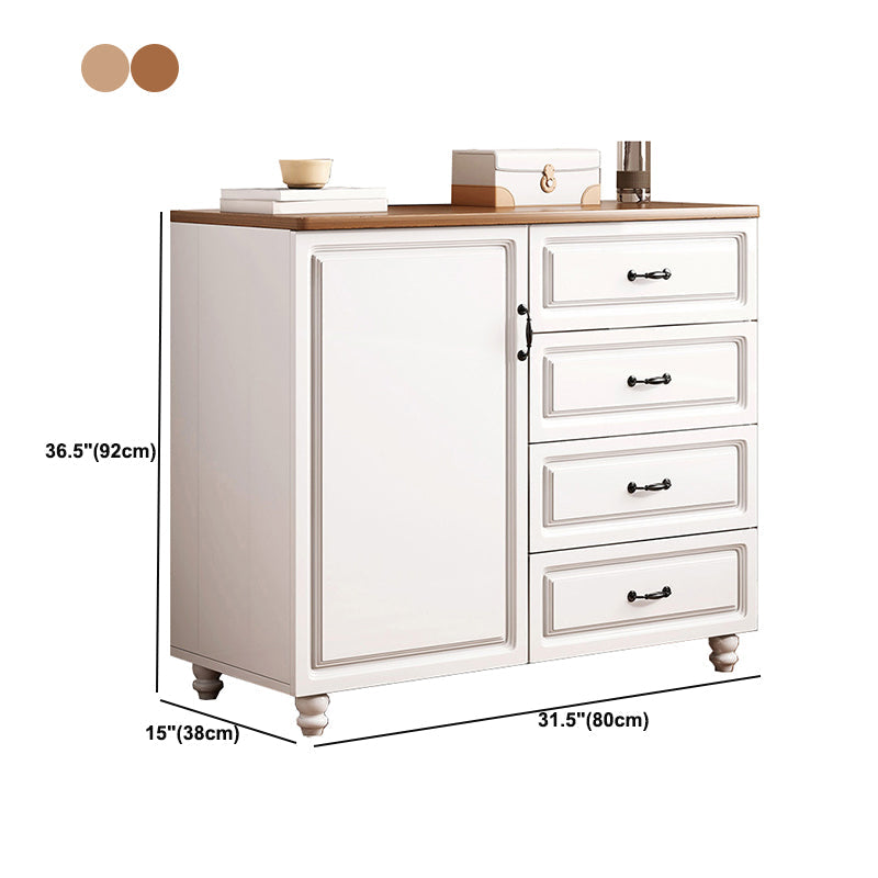 Wood Accent Cabinet with Drawers 14.96" Wide Modern Standard Side Cabinet Clearhalo 'Cabinets & Chests' 'cabinets_chests' 'furn' 'furn_cabinets_chests' 'Furniture' 'Living Room Furniture' 5682988