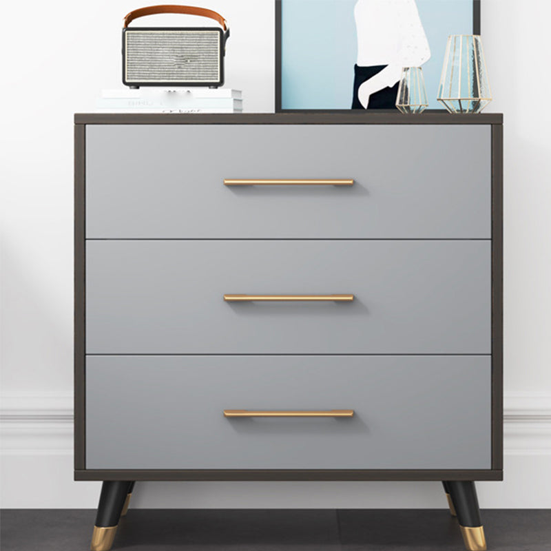 Coffre d'accent moderne de 15,75 pouces de large avec des tiroirs fermés doux en gris