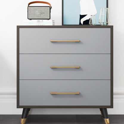 Coffre d'accent moderne de 15,75 pouces de large avec des tiroirs fermés doux en gris