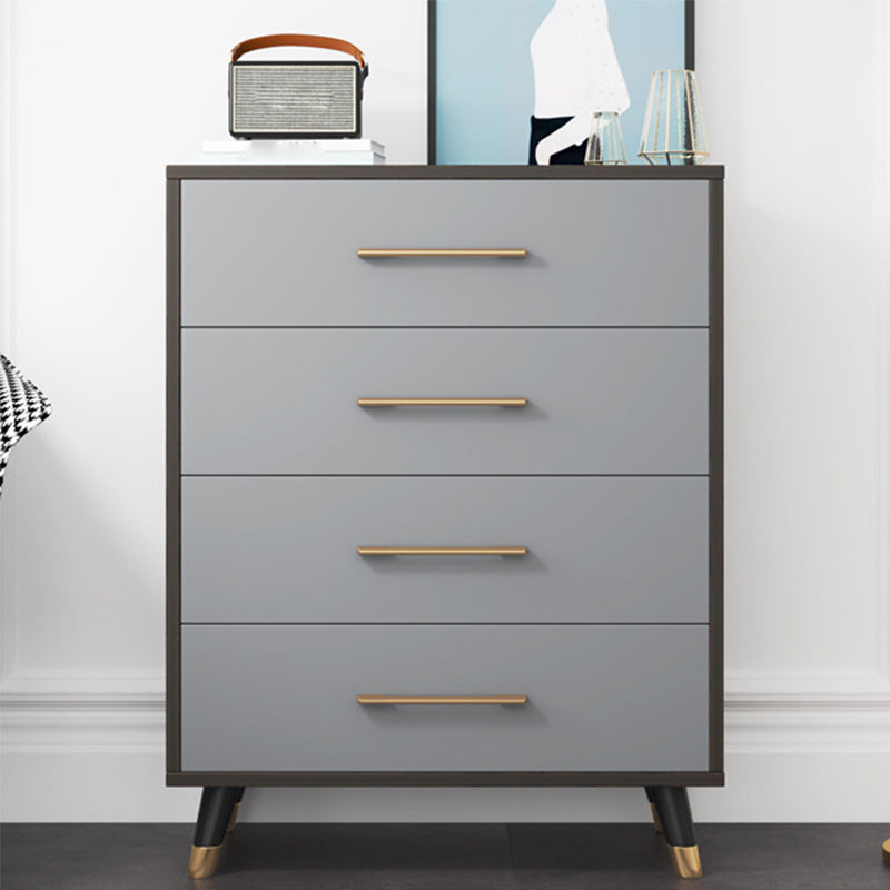 Coffre d'accent moderne de 15,75 pouces de large avec des tiroirs fermés doux en gris