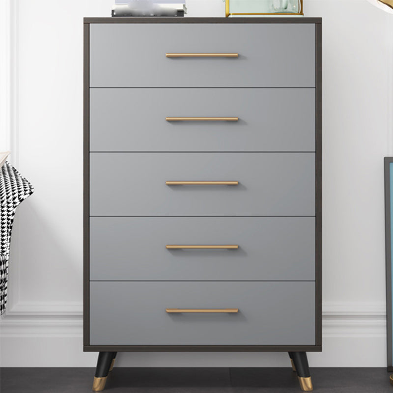 Coffre d'accent moderne de 15,75 pouces de large avec des tiroirs fermés doux en gris