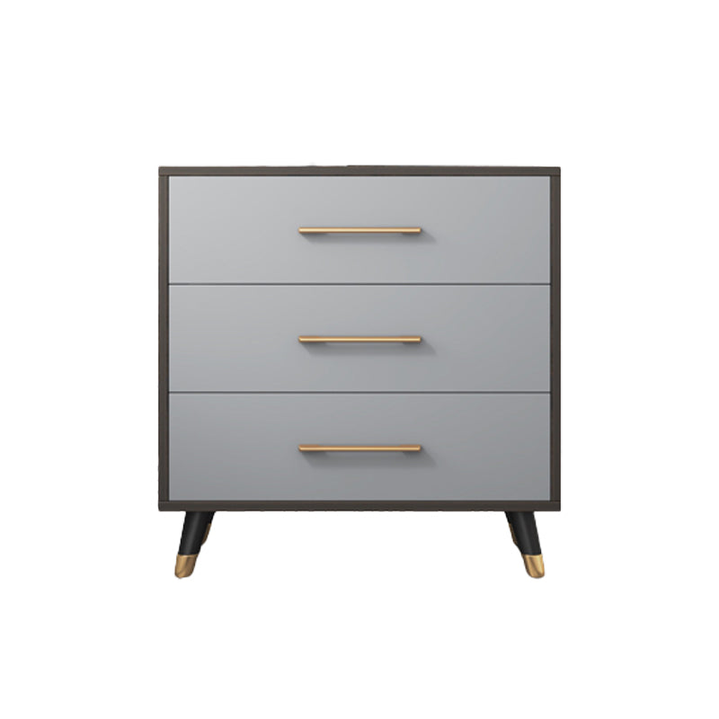 Coffre d'accent moderne de 15,75 pouces de large avec des tiroirs fermés doux en gris