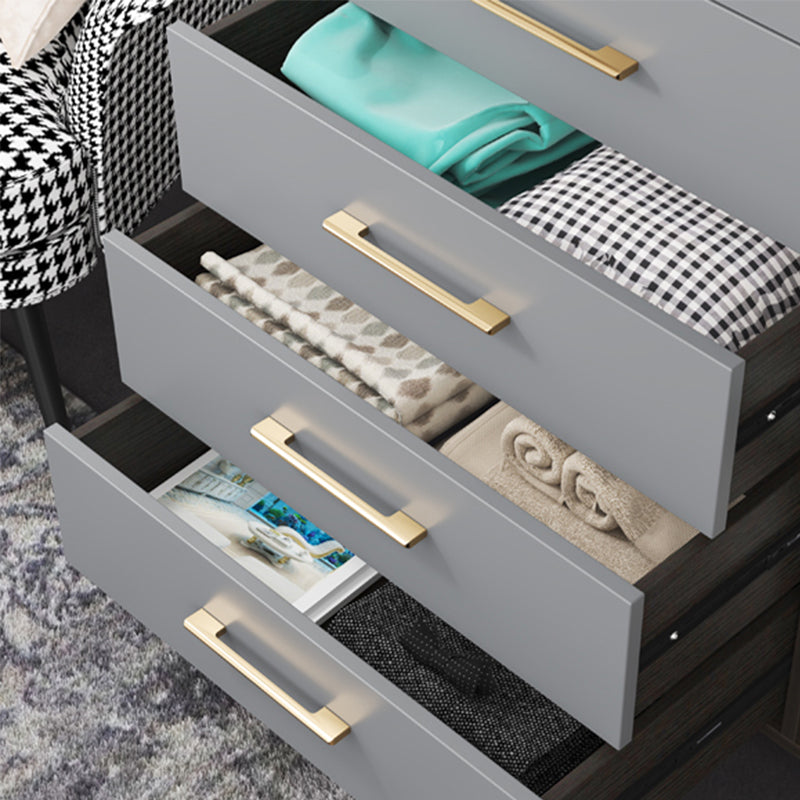 Coffre d'accent moderne de 15,75 pouces de large avec des tiroirs fermés doux en gris