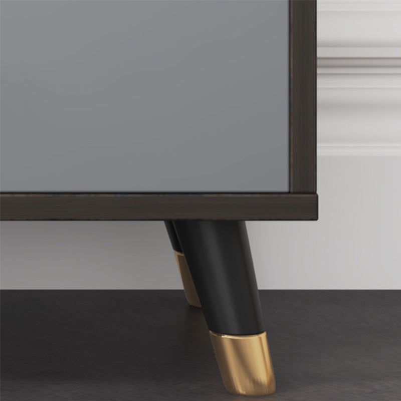 Coffre d'accent moderne de 15,75 pouces de large avec des tiroirs fermés doux en gris