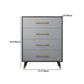 Coffre d'accent moderne de 15,75 pouces de large avec des tiroirs fermés doux en gris