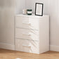 11.81" Wide Modern Accent Chest with Drawers Wooden Chest on Wheels