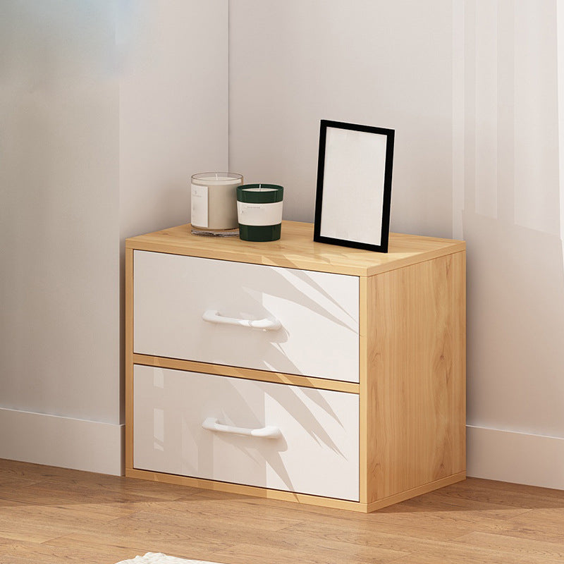 11.81" Wide Modern Accent Chest with Drawers Wooden Chest on Wheels