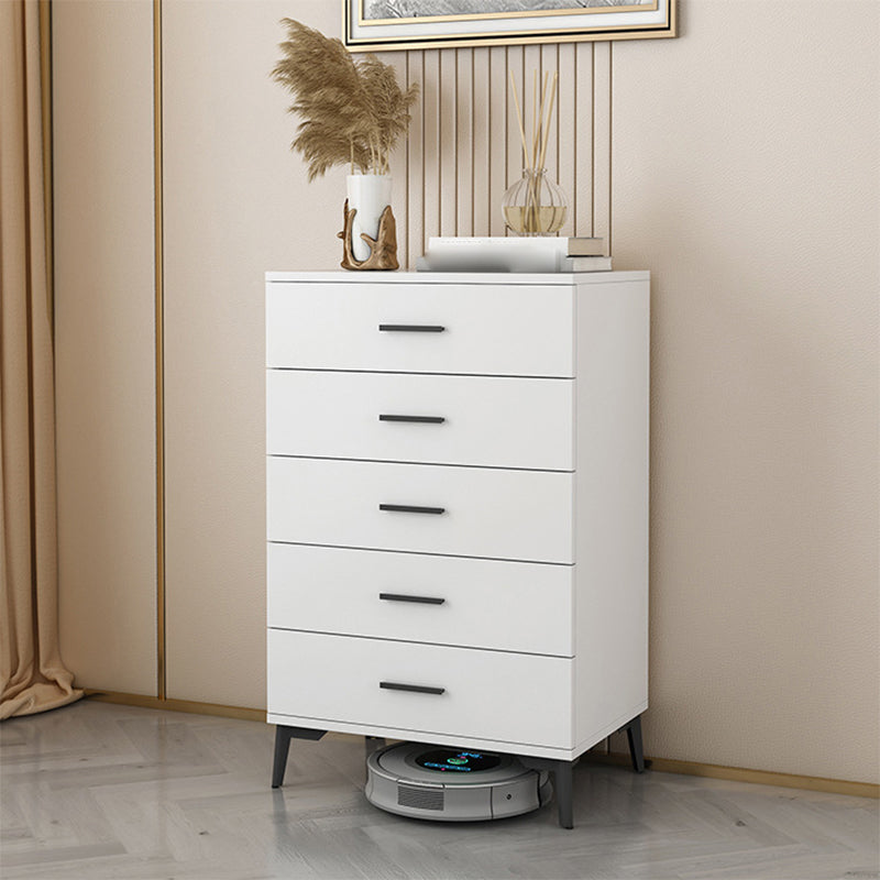 37.40" H Modern Accent Chest Wooden Side Cabinet with 5 Drawers 20"L x 16"W x 37"H White Clearhalo 'Cabinets & Chests' 'cabinets_chests' 'furn' 'furn_cabinets_chests' 'Furniture' 'Living Room Furniture' 5683078