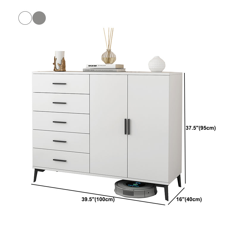 37.40" H Modern Accent Chest Wooden Side Cabinet with 5 Drawers Clearhalo 'Cabinets & Chests' 'cabinets_chests' 'furn' 'furn_cabinets_chests' 'Furniture' 'Living Room Furniture' 5683107
