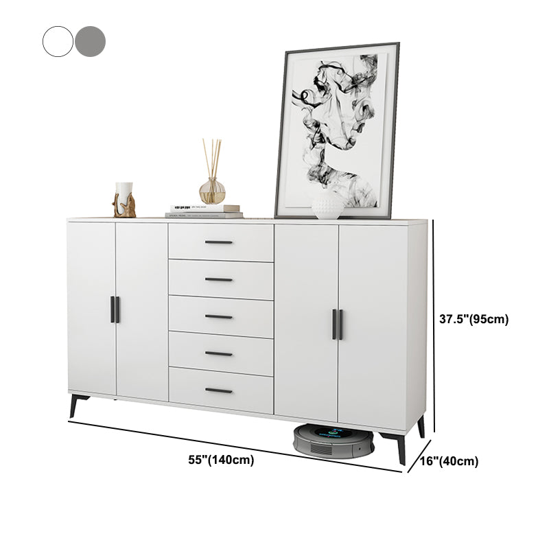 37.40" H Modern Accent Chest Wooden Side Cabinet with 5 Drawers Clearhalo 'Cabinets & Chests' 'cabinets_chests' 'furn' 'furn_cabinets_chests' 'Furniture' 'Living Room Furniture' 5683109