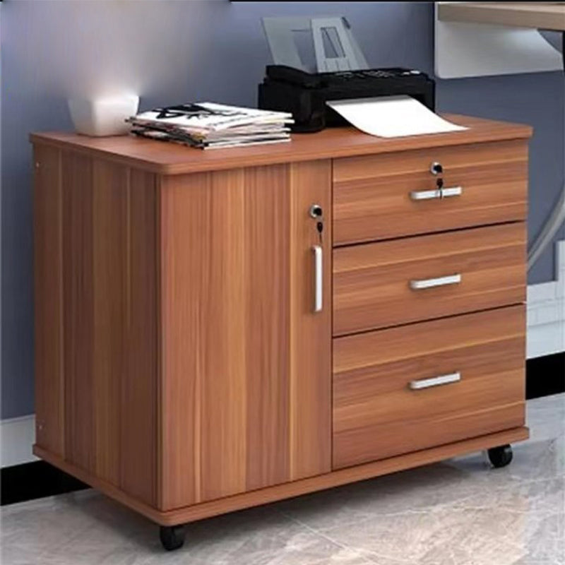 Armoire latérale moderne armoire à accent en bois avec 1 porte et 3 tiroirs