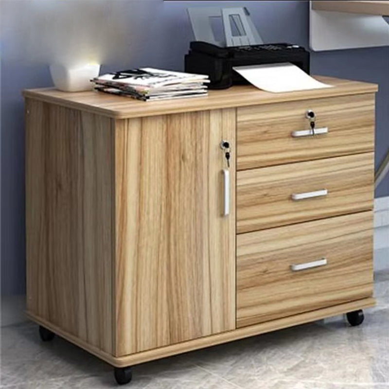 Armoire latérale moderne armoire à accent en bois avec 1 porte et 3 tiroirs