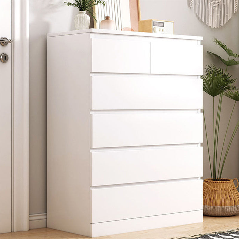 15.74" Wide Modern Wood Accent Chest Rectangle Chest with Drawers 24"L x 16"W x 43"H White 6 Clearhalo 'Cabinets & Chests' 'cabinets_chests' 'furn' 'furn_cabinets_chests' 'Furniture' 'Living Room Furniture' 5683165