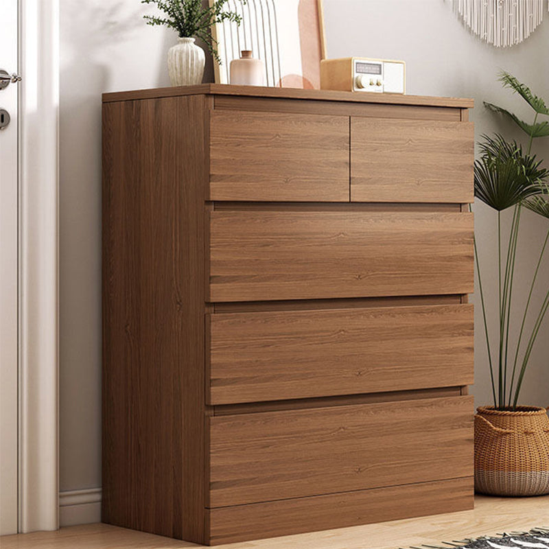 15.74" Wide Modern Wood Accent Chest Rectangle Chest with Drawers 24"L x 16"W x 35"H Walnut 5 Clearhalo 'Cabinets & Chests' 'cabinets_chests' 'furn' 'furn_cabinets_chests' 'Furniture' 'Living Room Furniture' 5683177