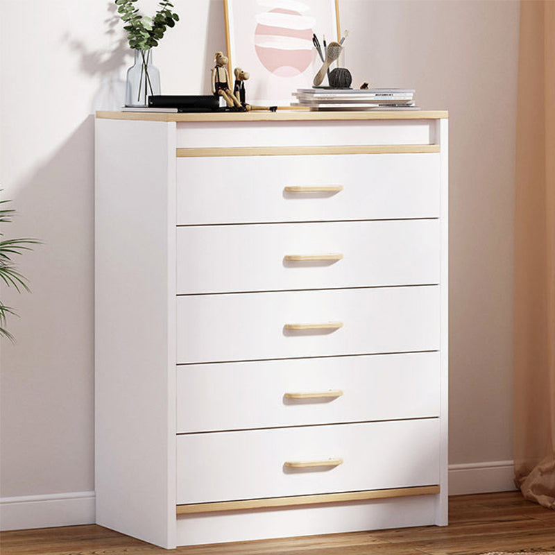 15.74" Wide Modern Wood Accent Chest Rectangle Chest with Drawers 23.6"L x 13.8"W x 37.4"H White 5 Clearhalo 'Cabinets & Chests' 'cabinets_chests' 'furn' 'furn_cabinets_chests' 'Furniture' 'Living Room Furniture' 5683179