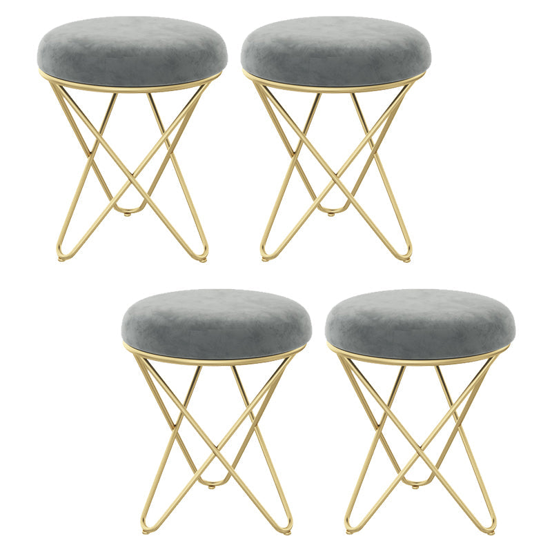 Hermoso Velvet Pouf otomano de color puro Color Round PiseButoman