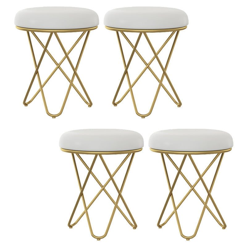 Hermoso Velvet Pouf otomano de color puro Color Round PiseButoman