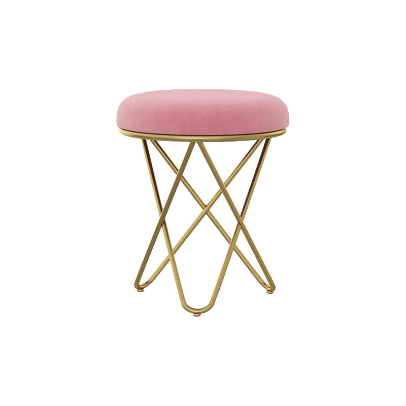 Hermoso Velvet Pouf otomano de color puro Color Round PiseButoman